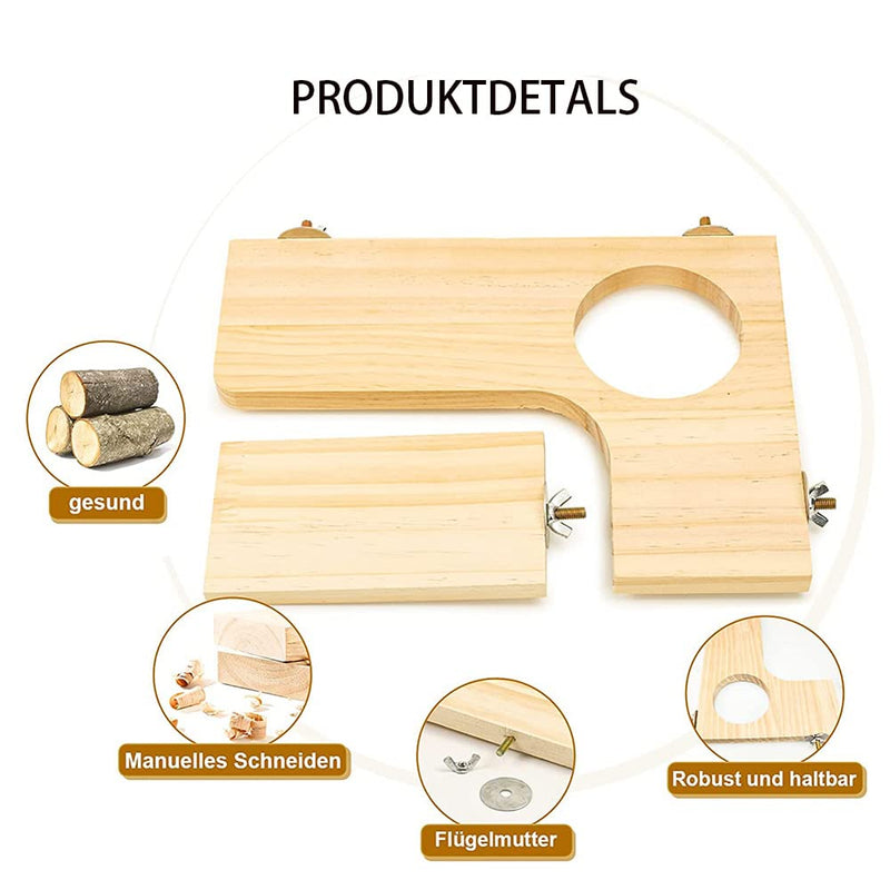 FDDD 4 pieces hamster toys, hamster accessories set, small animal toys, hamster cage accessories, hamster wooden springboards for small animals, hamster chinchilla parrot for the cage - PawsPlanet Australia