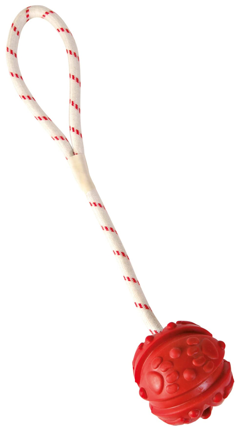 Trixie 33482 Ball on a rope, natural rubber, floating, ø 7/35 cm, assorted colors - PawsPlanet Australia