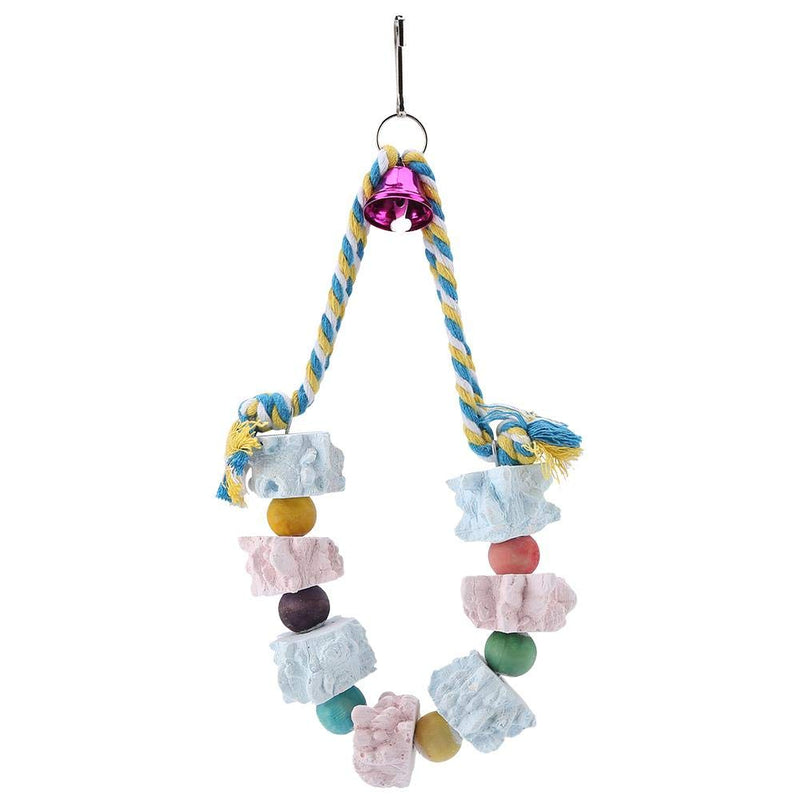 Bird Chew Toy Colorful Bird Block Toys Parrot Break Grinding Stones Cages Bite Chew Training Toys Parrot Parakeet Hanging Mineral Building Blocks Bite Chewing Toy - PawsPlanet Australia