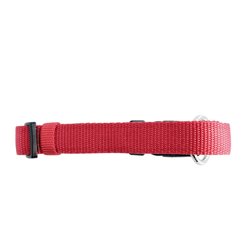 Soft Neoprene Padded Dog Collar, Quality Nylon Material Adjustable Quick Release Buckle Pet Collar Suitable for Large, Medium and Small Pets Red L - 1"x(11.1"-22.4") - PawsPlanet Australia