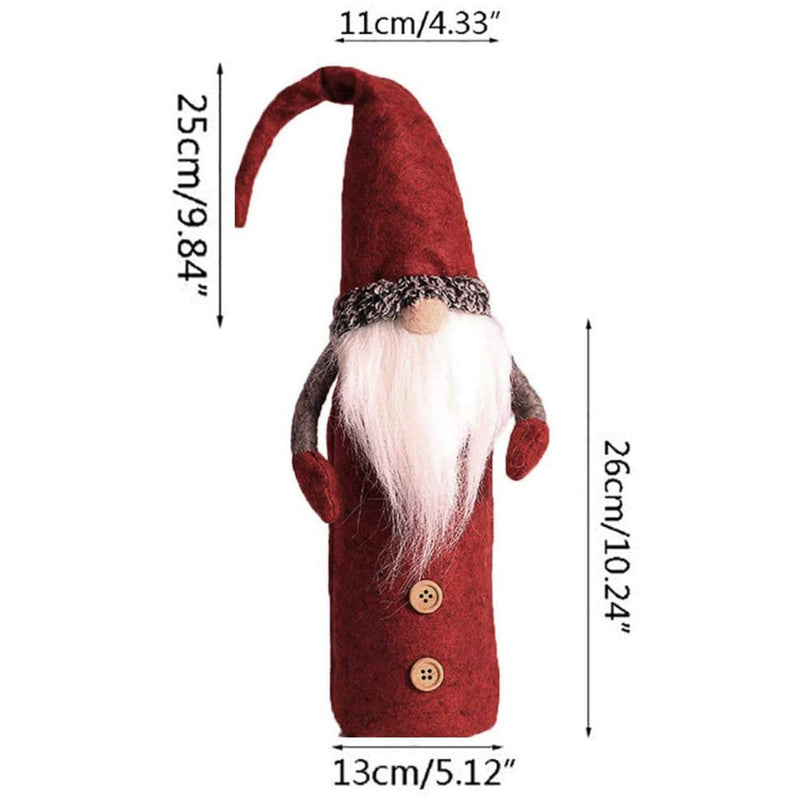 Christmas Wine Bottle Cover Bags, Santa Wine Bottle Cover Gift Bag, Gnome Bottle Topper Cover for Xmas Holiday Table Decorations 3 Pack - PawsPlanet Australia