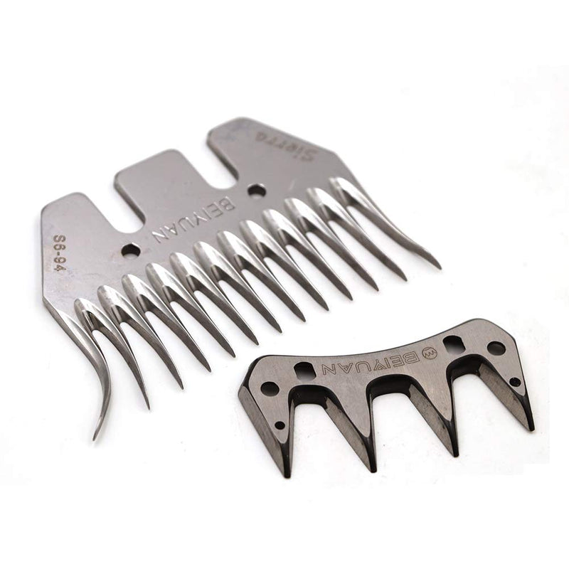 PROBEEALLYU 13 Teeth Replacement Sheep Blade for Sheep Shears Sheep's Wool Scissors Blades Universal Wool Comb Cutter Shearing Clipper Scissor Sheep Goats Alpaca Cattle Animal Farm (Scimitar) Scimitar - PawsPlanet Australia