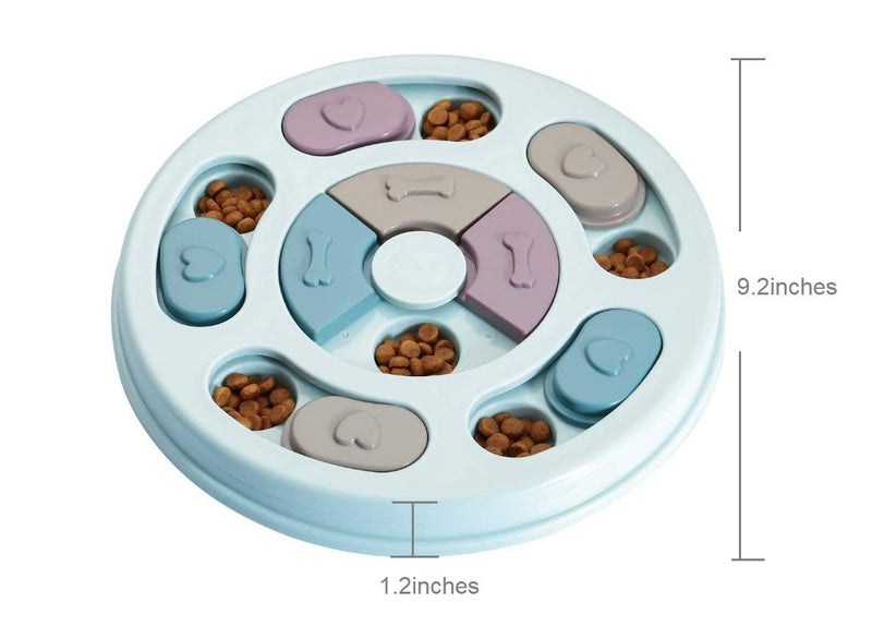 [Australia] - Xsesen Dog Interactive Feeder Bowl Dog Slow Feeder Puzzle Toy Dog Play Hide and Seek IQ Food Training Game for Pet Dogs Puppy Cats Prevent Boredom and Upset 