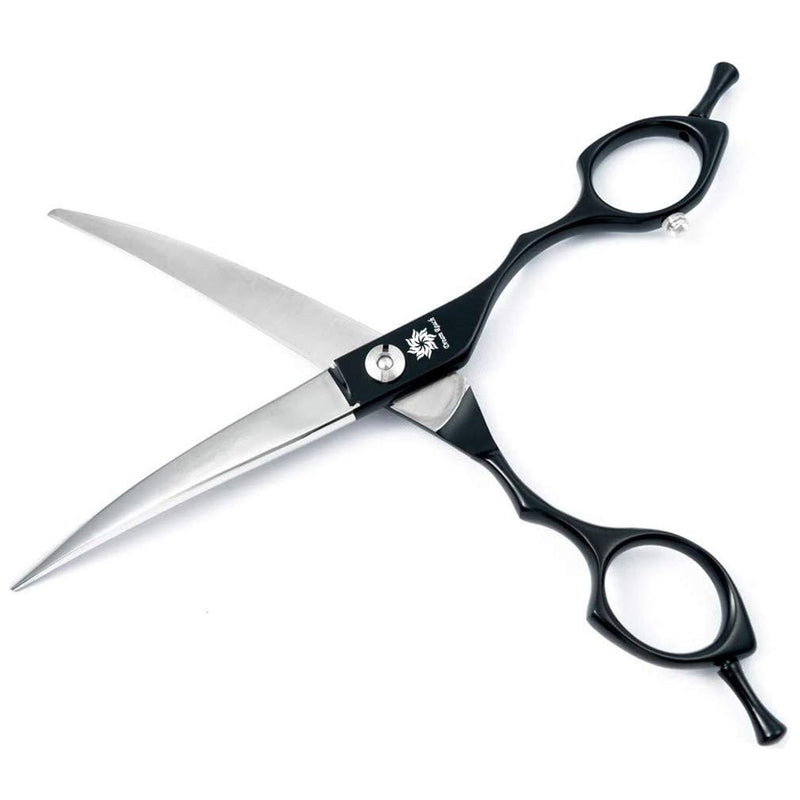 [Australia] - Dream Reach 6.5'' Dog Grooming Scissors - Twin Tail Professional Pet Cat Hair Scissors - Best Cutting & Curved & Chunker Shear Pet Clipping Scissors for Small Large Dogs Cats Curved Scissor 