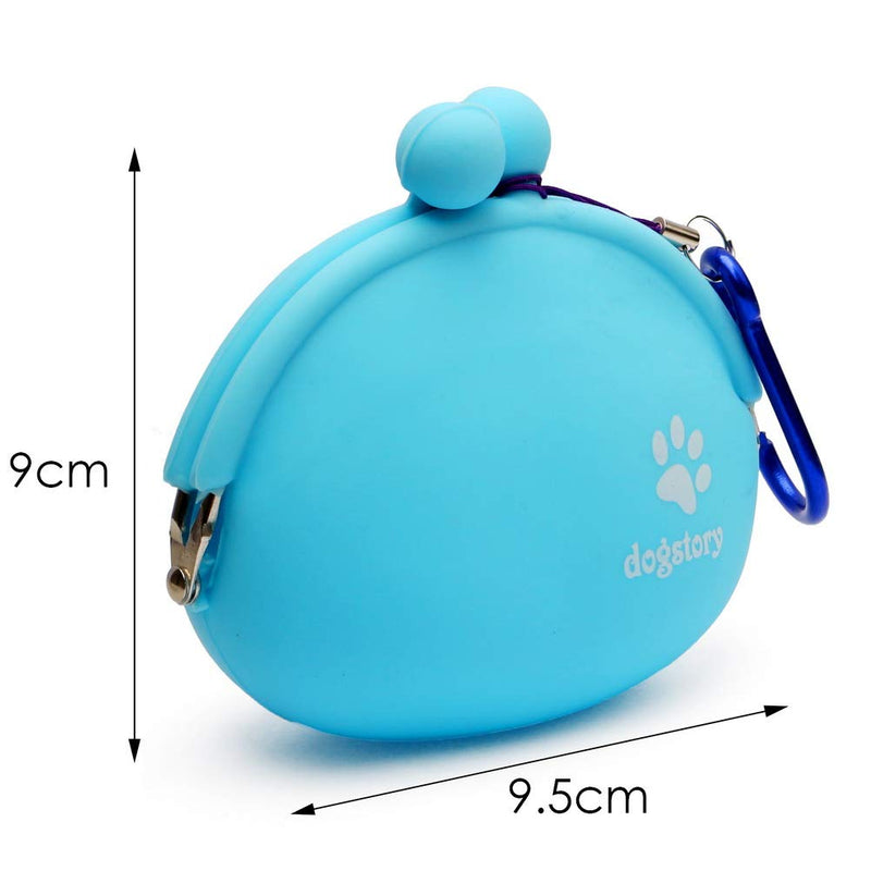 nuoshen 2 Pcs Dog Cat Treat Pouch, Silicone Cat Dog Training Bag Portable Dog Treat Bags (Blue and Green) Blue and Green - PawsPlanet Australia