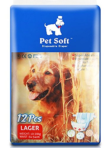 [Australia] - YINGYAO Pet Soft Disposable Wraps Female Dog Diapers,12piece L 