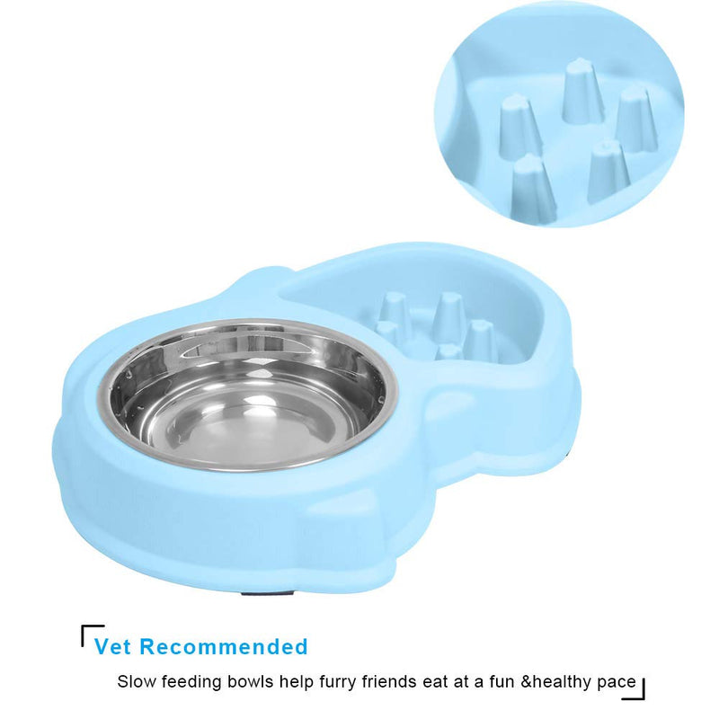 UPSKY Slow Feeder Dog Bowl No Choking Slow Feeder Bloat Stop Dog Food Water Bowl (Sky Blue) Sky blue - PawsPlanet Australia