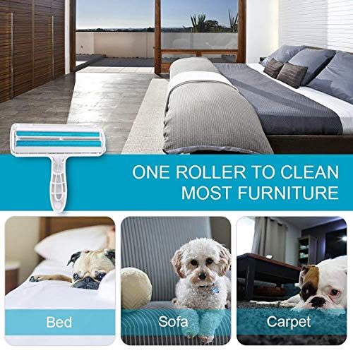 Reusable Lint Roller, Dog Hair Remover, Cat Hair Remover, Pet Hair Remover, Easy Clean, Pet Hair Remover for Furniture/Bed, Reusable Dog Hair Remover Roller for Dog & Cat, Self-Cleaning - PawsPlanet Australia