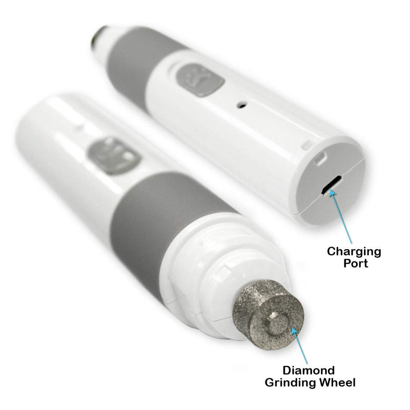 [Australia] - PET NAIL GRINDER - BEST Rechargeable Cordless DOG NAIL Trimmer for Dogs & Cats - Easy & Comfortable to Use - Quiet Motor, Two Speed Options with Light Indicator - Great for Small, Medium, Large Nails. 