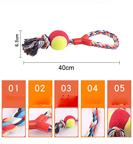 Dog Rope Toy Dog Chew Toy Ball Cotton Knot Rope Tug Rope Ball Strong Squeaky Dog Rubber Chew Toy Tire Durable Dog Molar Bite Toy For Puppy Aggressive Chewer Small Medium Dogs Teeth Cleaning Toys Dog knot rope ring toy - PawsPlanet Australia