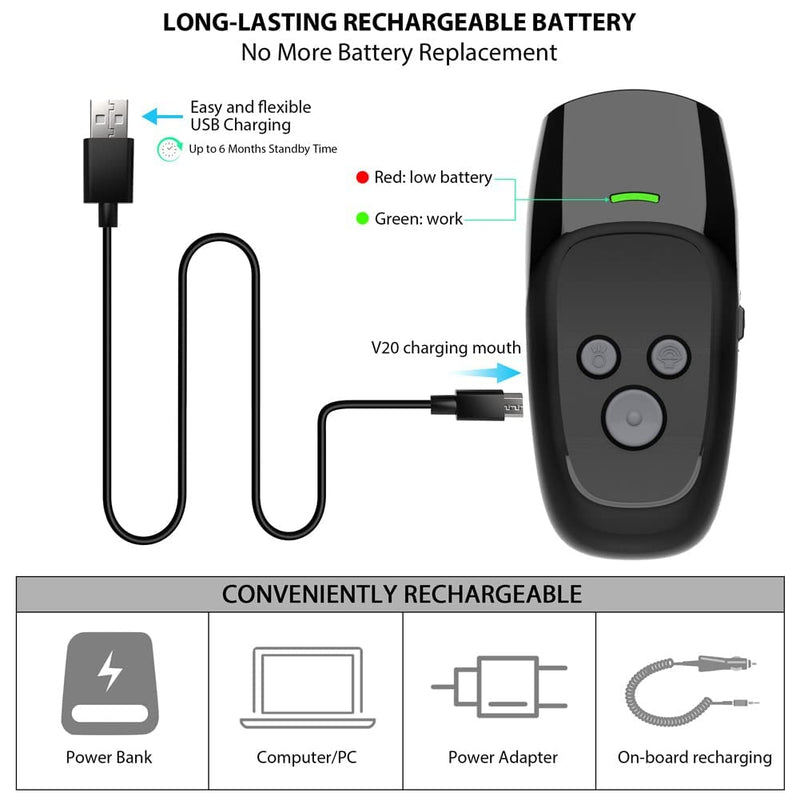 Ultrasonic Dog Bark Deterrent with Dog Whistles, Rechargeable Bark Control Device, Dog Barking Deterrent Devices, Dog Behavior Training Tool Control Devices of 16.4 Ft Effective Control Range - Black - PawsPlanet Australia