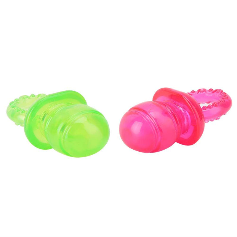 Dog Pacifiers, 2Pcs Natural Rubber Clean Teeth Tools Molar Chewing Training Toys for Pet Puppy Dogs (Red+Green) - PawsPlanet Australia