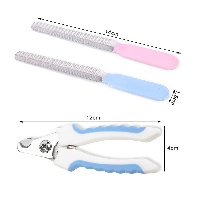 1 piece professional claw scissors for dogs and cats, claw pliers, high quality claw care cutters for pets, nail clippers, large, with safety protection with 2 nail files, stainless steel - PawsPlanet Australia
