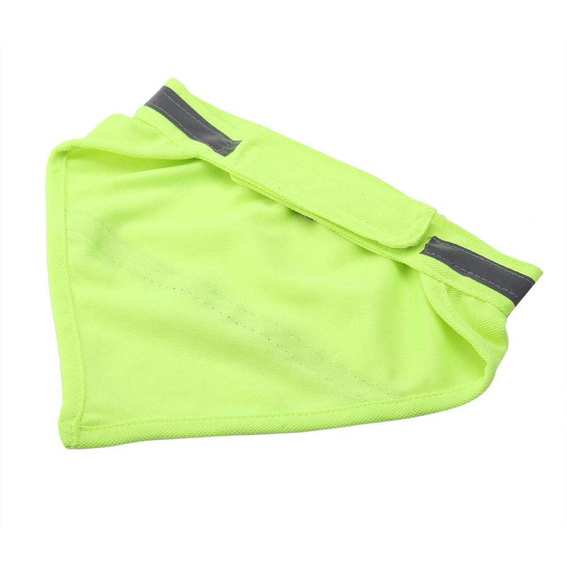 Dog Bandanas Reflective Safety Dog Scarf Triangle Stripe Pet Dog Collar Personalized Neon Color Visibility Products Kerchief (L-Fluorescent Yellow) L Fluorescent Yellow - PawsPlanet Australia