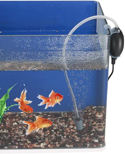 UPETTOOLS Aquarium Air Pump Ultra Silent High Energy Saving Oxygen Fish Mini Air Pump for 1-15 Gallon Fish Tank Pump with Air Pump Accessories Black - PawsPlanet Australia