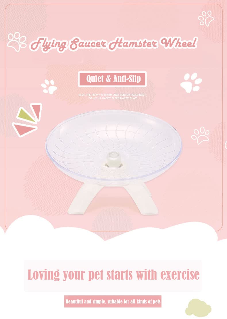 Flying Saucer Hamster Wheel with Silent Spinner,Hamster Running Wheel for Hamster Syrian,Small Guinea Pig,Small Chinchilla,Pet Mice - PawsPlanet Australia