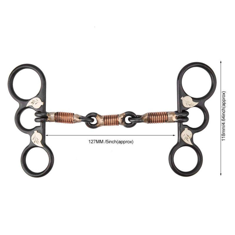 HEEPDD Snaffle Western Stainless Steel Black Snaffle Bit Training Stiff-Bit Copper Wire Wrapped Mouth - PawsPlanet Australia