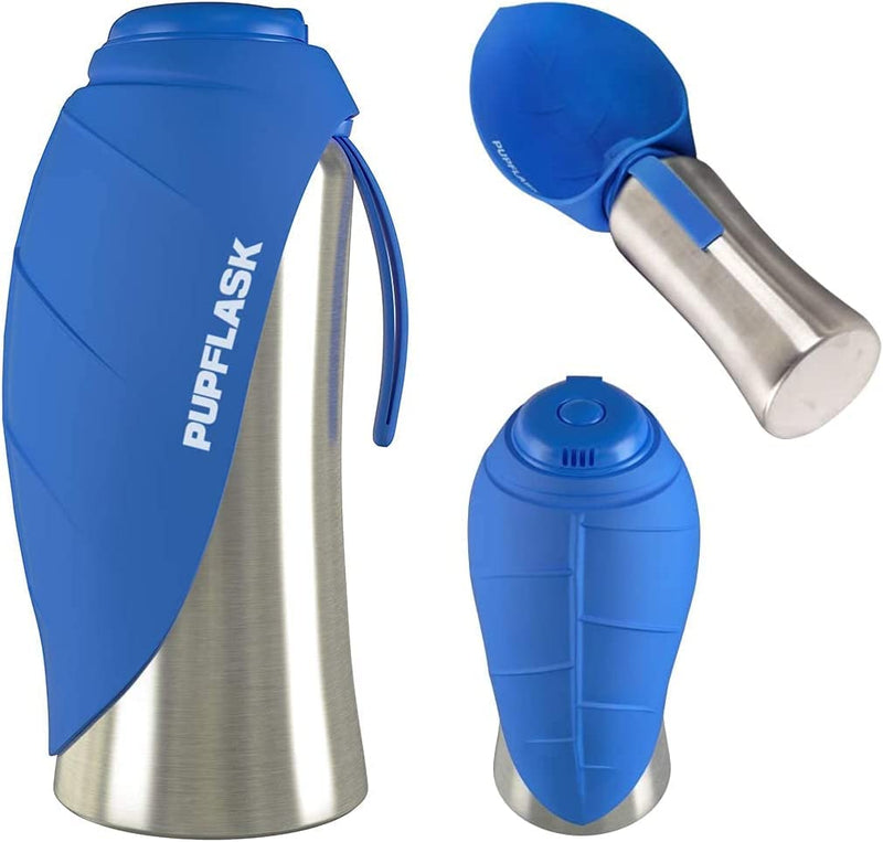 Tuff Pupper pupflask portable water bottle | 27 or 40 oz stainless steel | Convenient dog travel water bottle keeps pup hydrated Portable Dog Water Bowl and Travel Water Bottle for Dogs 27 Ounce Nebulas Blue - PawsPlanet Australia