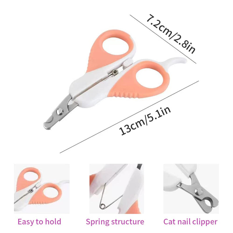 JYshuanghao Cat Muzzle with Nail Clippers Trimmer Set - Cat Adjustable Hood, Breathable Anti Bite Muzzles Prevent Cats from Biting and Chewing, Safety Prevent for Small Pets Grooming. M for cat neck 6.8-9.25" - PawsPlanet Australia