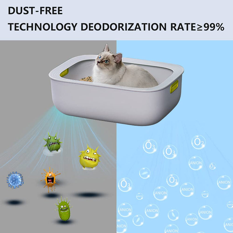 Unscented Cat Litter Deodorizer 99% Deodorization Litter Box Cat Odor Eliminator, 99% Dust-Free, 12-Day Battery Life, Rechargeable 5200mAh, Genie for Cat Litter Box Bathroom Kitchen Wardrobe - PawsPlanet Australia