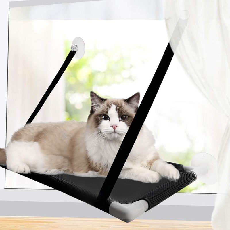 Cat Window Perch, Cat Hammock Window Seat, Breathable Mesh,Space Saving Window Mounted Cat Bed for Large Cats,4 Powerful Suction Cups Carry 20 Pounds - PawsPlanet Australia