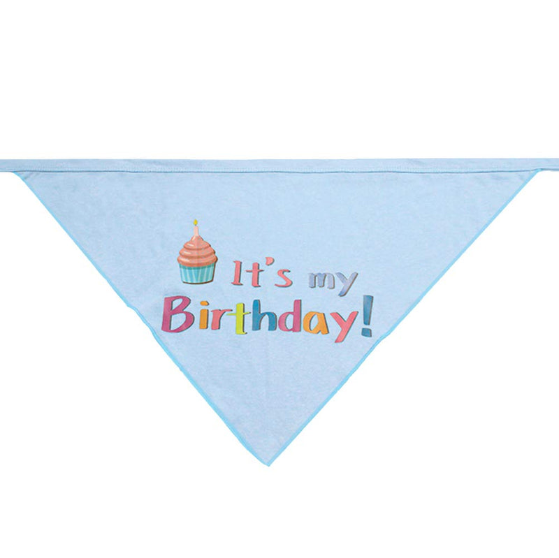 Dog Birthday Bandana Scarfs with Cute Doggie Birthday Party Hat, Cute Pet Party Accessories Supplies for Puppy Cat Small Dog Breeds Blue - PawsPlanet Australia