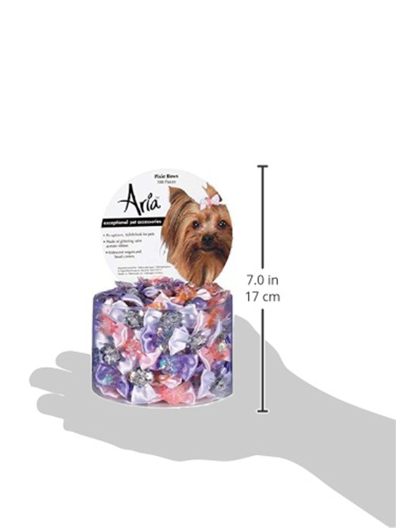 Aria Pixie Bows for Dogs, 100-Piece Canisters - PawsPlanet Australia