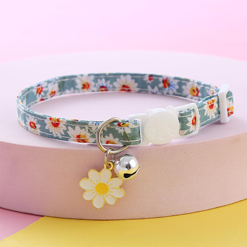 DELITLS 3pcs Reflective Cat Collars with Bell Cotton Breakaway Practical Soft Adjustable Safety Quick Release Cat Collar(Size:3pcs) - PawsPlanet Australia