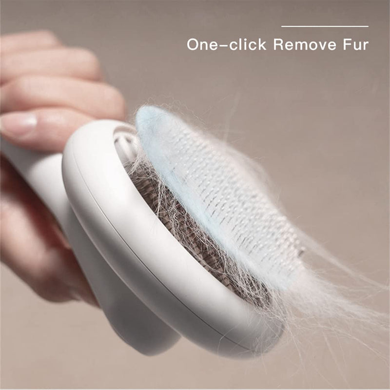 Marchul Cat Brush for Shedding and Grooming, Self Cleaning Slicker Brush for Short or Long Haired Cats, Small Dog Hair Brush for Puppy Kitten Massage Removes Loose Undercoat, Tangled Hair, Shed Fur Blue - PawsPlanet Australia