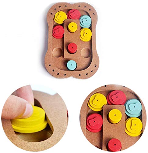 Kuiji Pet Intelligence Toy Interactive Fun Hide and Seek Food Treated Wooden Pet Paw & Bone Puzzle Toy for dogs and cats (Pet Bone) - PawsPlanet Australia