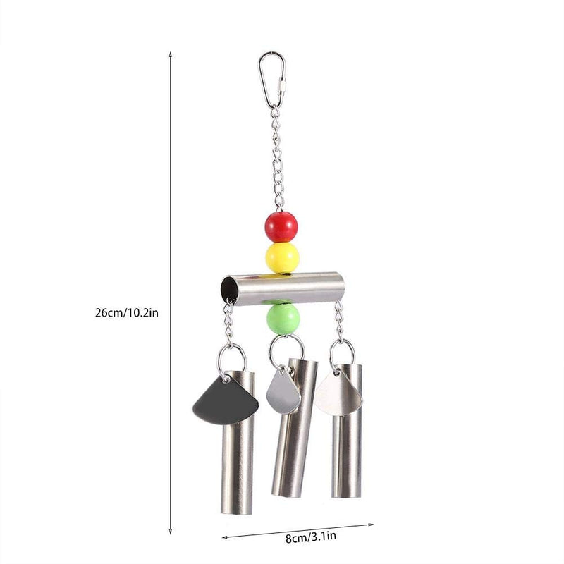 [Australia] - HEEPDD Stainless Steel Bell Parrot Toy Heavy Duty Bird Cage Swing Stand Toys Decoration for Small Birds Parakeets Cockatiels Conures Macaws Parrots Love Birds Finches 