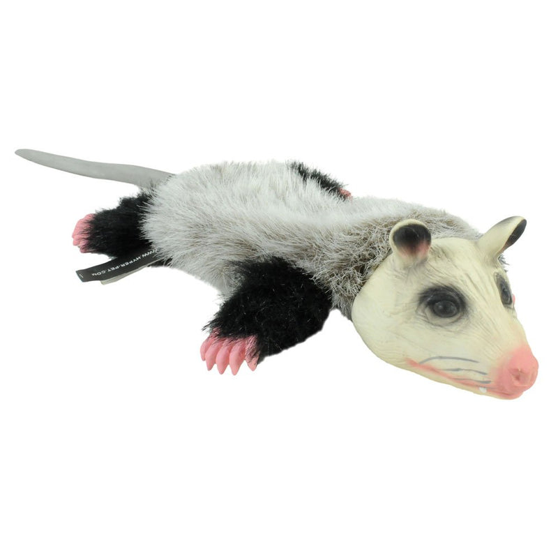 [Australia] - Hyper Pet Real Skinz Plush Dog Toys with Squeaker Opossum 