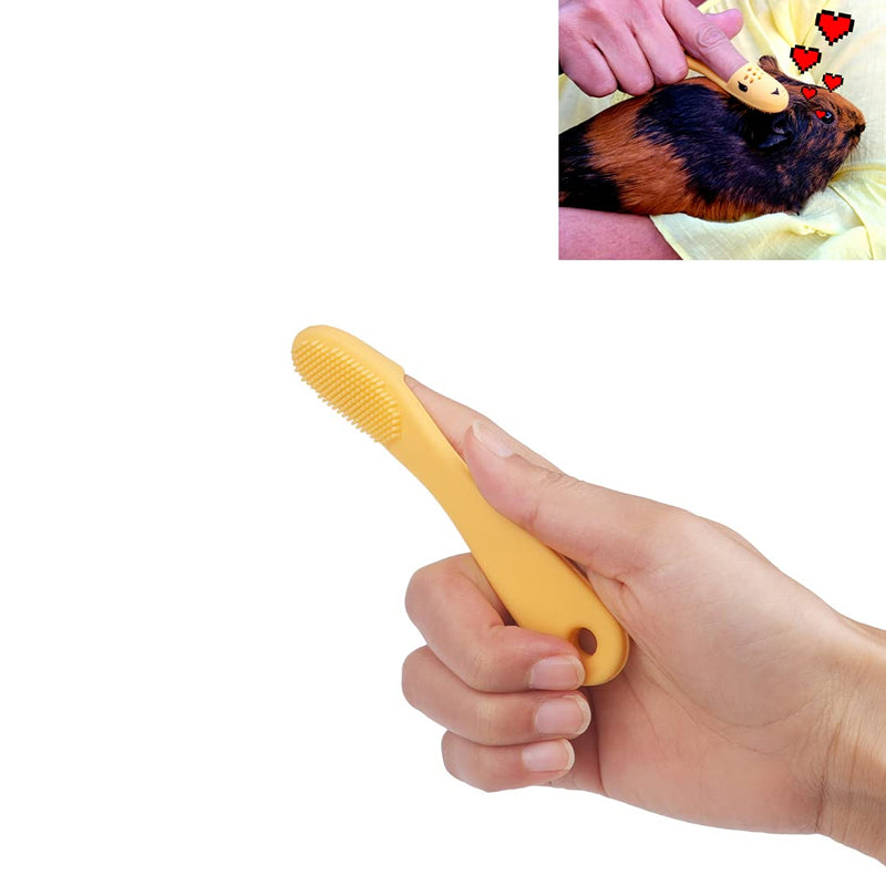 Huggle Brush HuggleBrush Original Yellow Guinea Pig Brush, Rabbit Small Pet Grooming, De-shedding, Bonding - PawsPlanet Australia