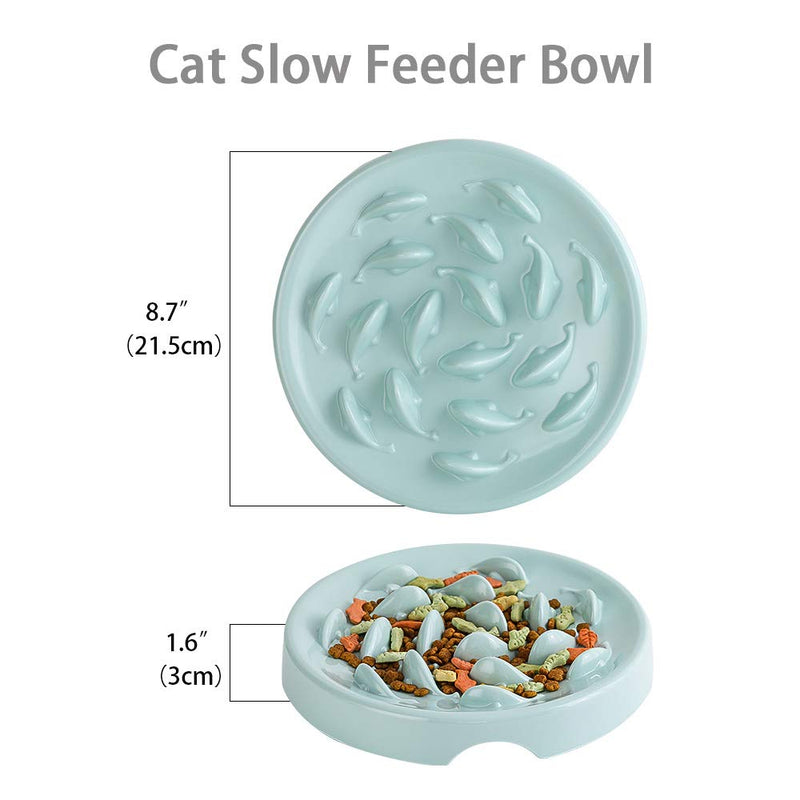 Slow Feeder Cat Bowl,Melamine Fun Interactive Feeder Bloat Stop Puzzle Cat Bowl Preventing Feeder Anti Gulping Healthy Eating Diet Pet Dog Slow Feeding Bowls Against Bloat, Indigestion and Obesity Green - PawsPlanet Australia