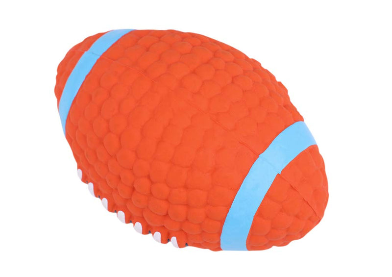 Dogs Squeaky Chew Toy Balls Anti-bite Cleaning Teeth Latex Rubber Toy Balls for Small Medium Dogs Pet Interactive Vocal Training Balls Dog Fetch Play Toys rugby - PawsPlanet Australia