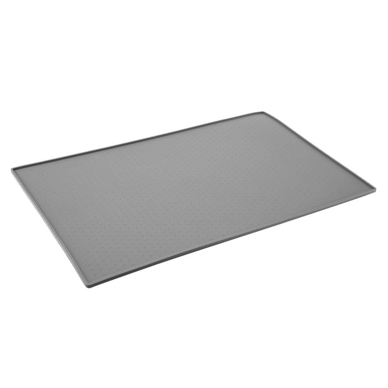 KUIDAMOS Eco-friendly Silicone Grey Pet Place Mat, Dish Bowl Feed Food Water Pad Mat, with Anti-choking Bowl Design,Withstanding -40 Degrees to 240 Degrees(Grey) - PawsPlanet Australia