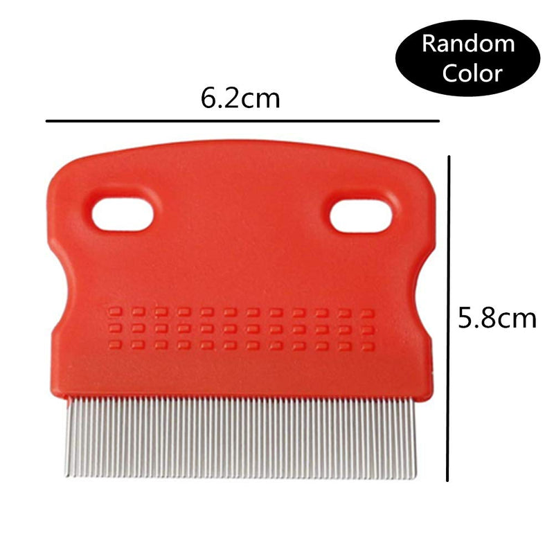 NA 3Pcs Flea Comb Cat Dog Pat Comb Flea Comb Remover with Handle Flea Removal Grooming Comb Stain Remover Combs for Long Hair Dogs and Cats（Random Color - PawsPlanet Australia