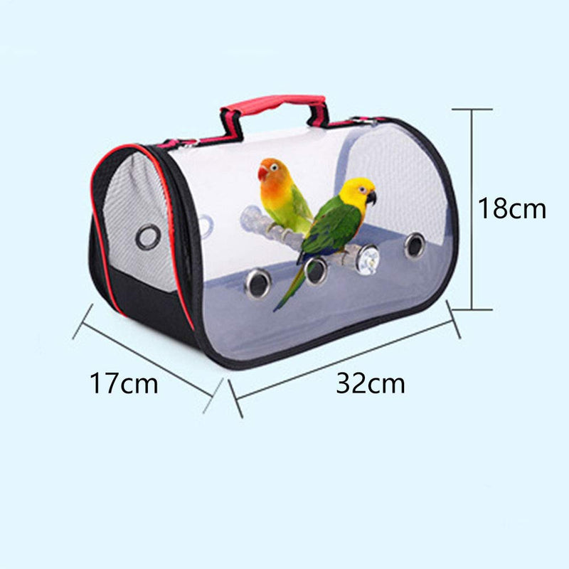 MOVKZACV Bird Carrier Bag, Parrot Pet Cage Bag, Portable Travel Bird Carrier for Small Birds, Breathable and Lightweight black - PawsPlanet Australia