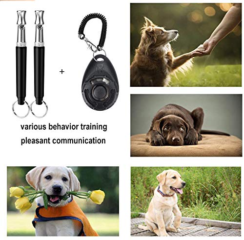 ROFAKU Dog Whistle with Clicker, Ultrasonic Dog Training Whistles with Adjustable Frequencies, Bark Control Devices for Dogs (3 Pack) - PawsPlanet Australia