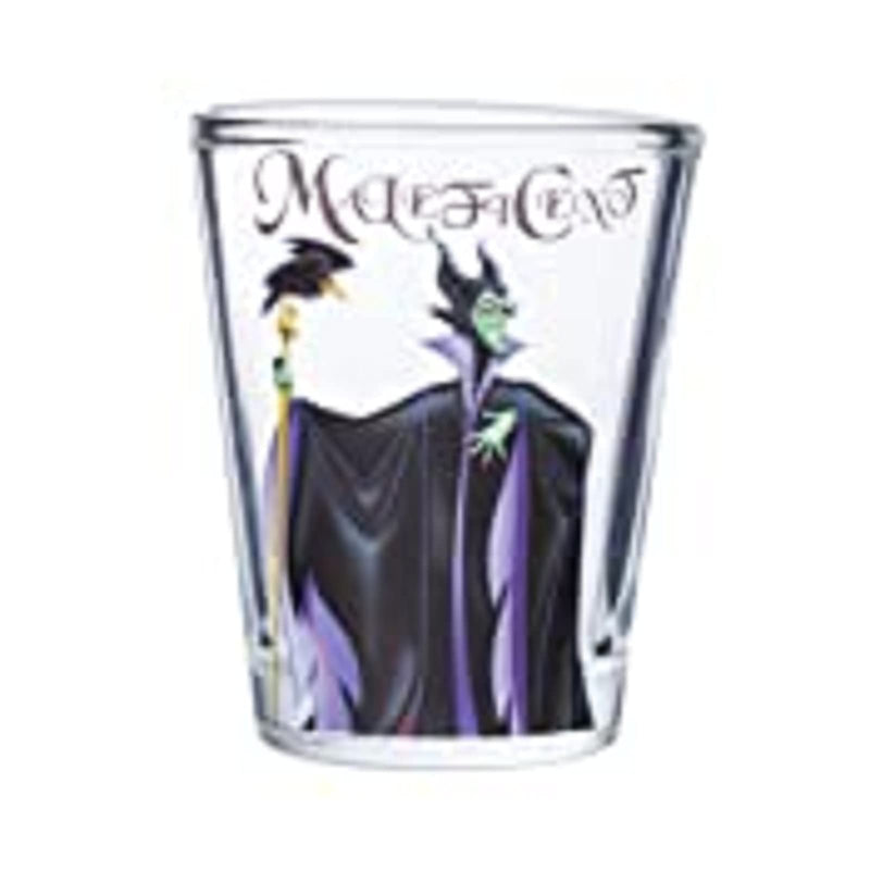 Silver Buffalo Disney Villains Queen, Cruella, Malificent, and Ursula 4-piece Mini Glass Set, 1-Ounce Each, Clear - PawsPlanet Australia