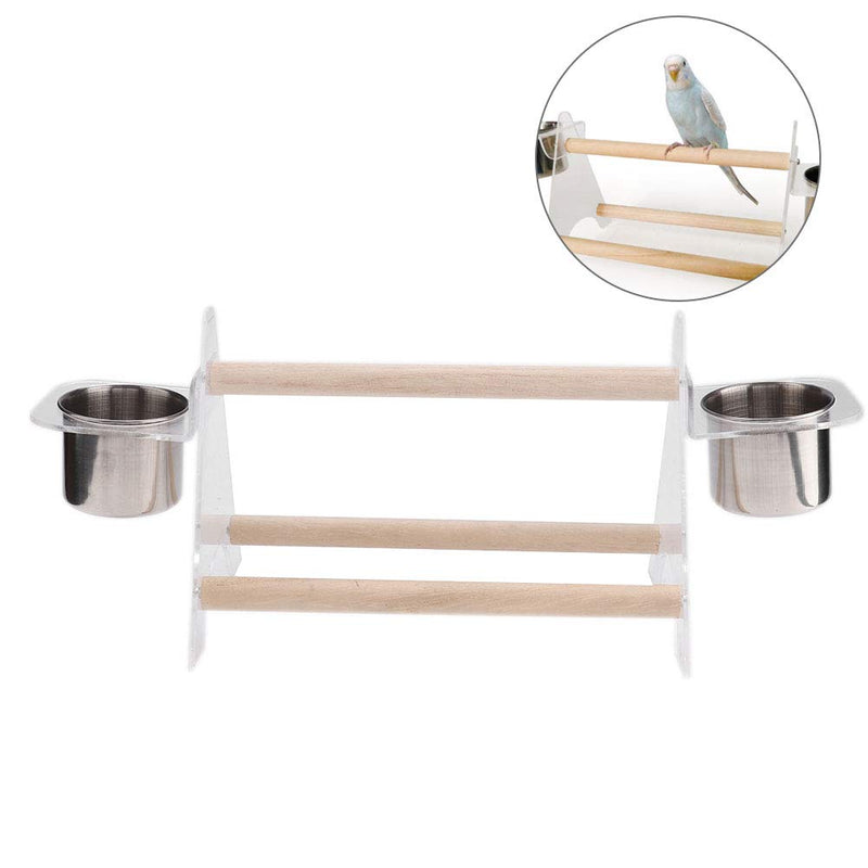 Parrot Bird Perch Stand Multi-purpose Portable Wooden Parrot Play Stand Bird Playground Play Gym with Feeder for Cockatiels Conures African Greys Parakeets Finch Love Birds - PawsPlanet Australia