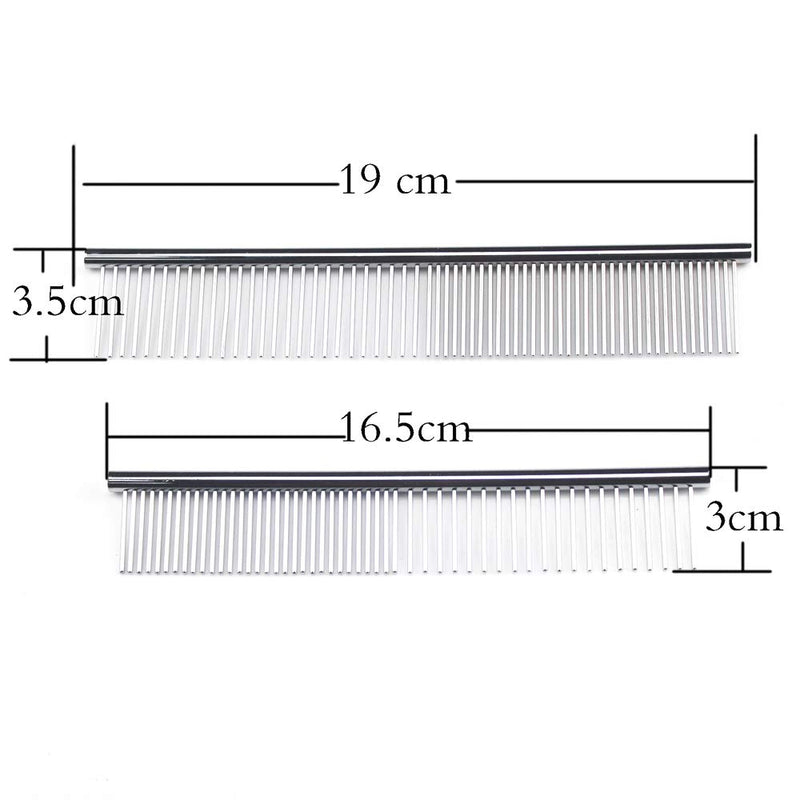 4 Pack Pet Grooming Kit(Straight and Dental Shears), Stainless Steel Pet Trimmer Kit, Hairdressing Tools for Pet Hair Trimming, with Pet Grooming Comb, for Cat Dog and More Pets - PawsPlanet Australia