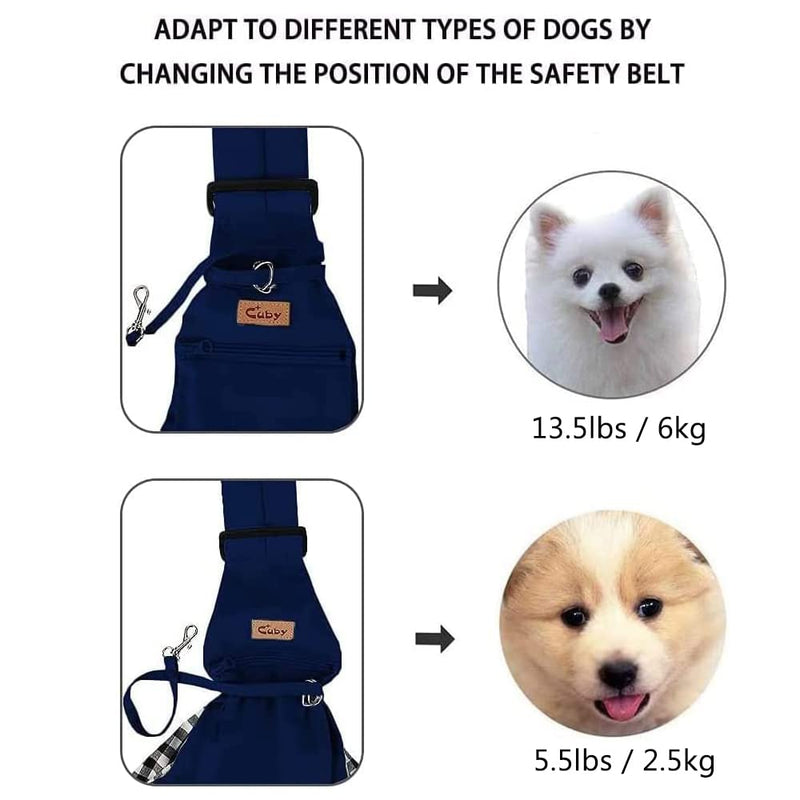 CUBY Dog and Cat Sling Carrier Soft Pouch and Tote Design – Suitable for Puppy Small Dogs aDouble-sided Pouch Shoulder Carry Tote Handbag (blue) blue - PawsPlanet Australia