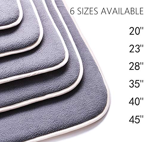 [Australia] - QIAOQI Dog Bed Kennel Pad Crate Mat Washable Orthopedic Antislip Beds Dense Memory Foam Cushion Padding Bolster | Perfect Sleep Bedding Pads for Carrier Cage 23-inch Grey1 