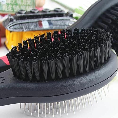 Dog Brush for Grooming Pet Brush Double Sided 2 in 1 Pin & Bristle Soft Brush - Pet Slicker Brush Detangling Comb for Cat and Dog Shedding, Removing, Dirt Cleaning Brush for Short or Long Hair - PawsPlanet Australia