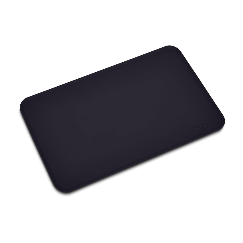 Amazon Basics Silicone Waterproof Pet Food Mat - 47 x 29 cm, Black (2-Pack) 47 x 29 cm - (2-Pack) - PawsPlanet Australia