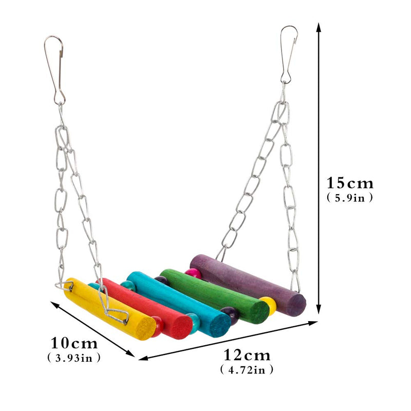 Yorgewd 8-Pack Bird Toys Parrots Cage Toys Hanging Swing Shredding Chewing Perches Parrot Toy Parrot Bite Toy for Budgie, Cockatiels, Conures, Finches, Small Parakeets - PawsPlanet Australia