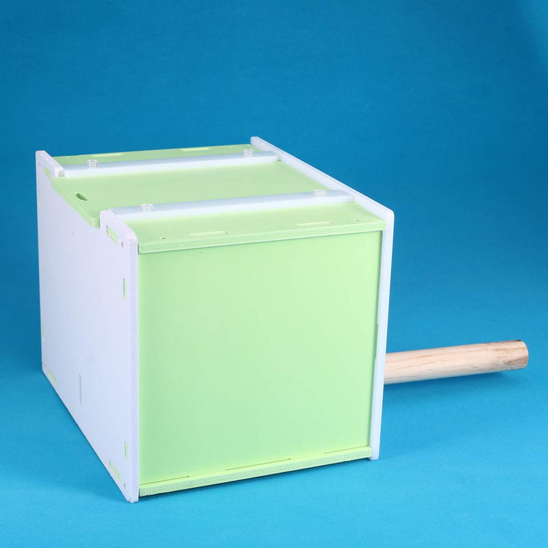 POPETPOP Plastic Bird Nest Birds Living Place Creative Bird Hatchery Breeding Box Bird Incubation Nest for Parrots Budgies Birds Perch Keep Warm Green - PawsPlanet Australia