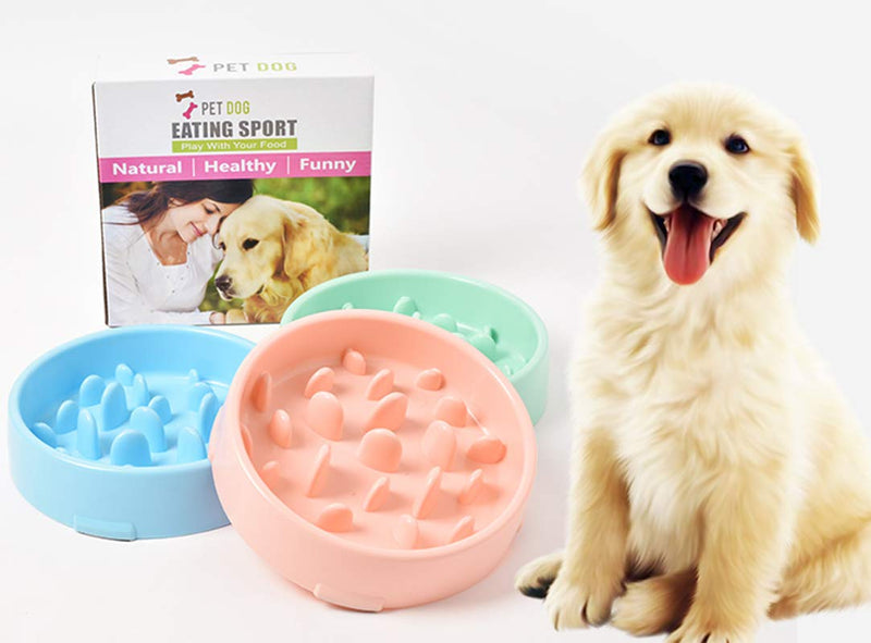 [Australia] - Ranvi Dog Feeder Slow Eat Pet Bowl Environmentally Friendly and Durable Non-Toxic Prevention Choking Healthy Design Bowl for Dogs Green 