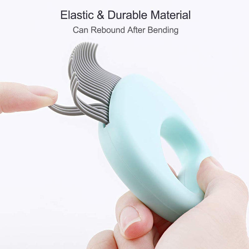 MOMSIV Cat Comb Massager Pet Hair Removal Massaging Shell Comb Massage Tool for Removing Matted Fur, Knots and Tangles Blue - PawsPlanet Australia